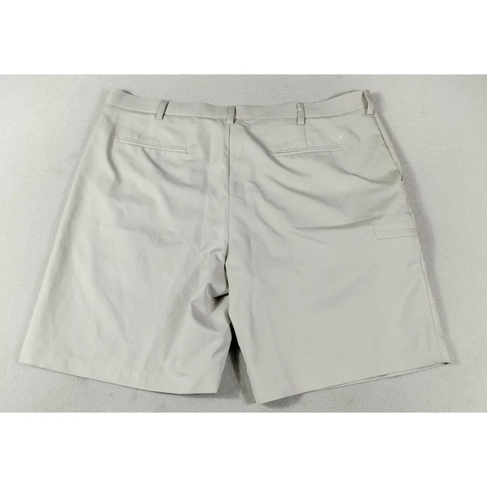 Grand Slam Shorts Mens 42 Beige Microfiber Chino Performance Wear Golf Athletic